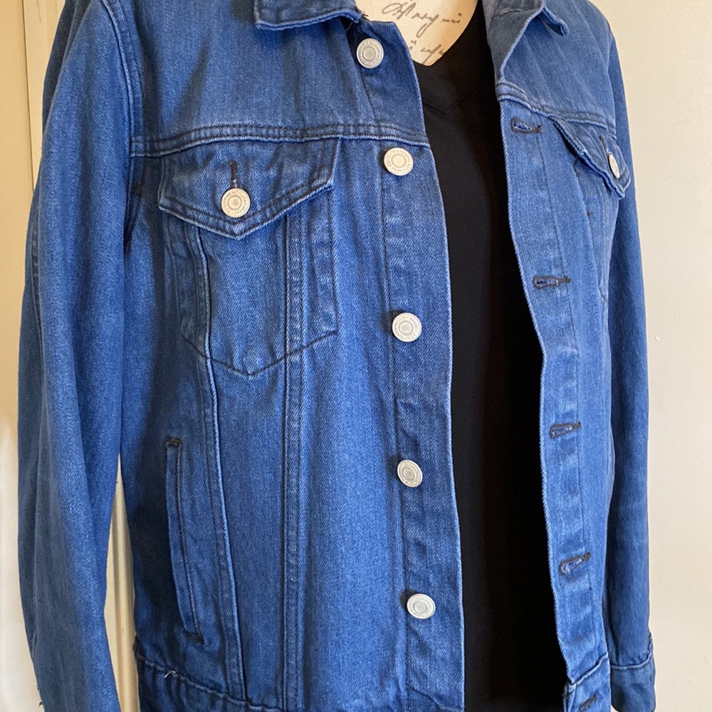 Lucky Brand Jean Jacket Coat moto, vintage style